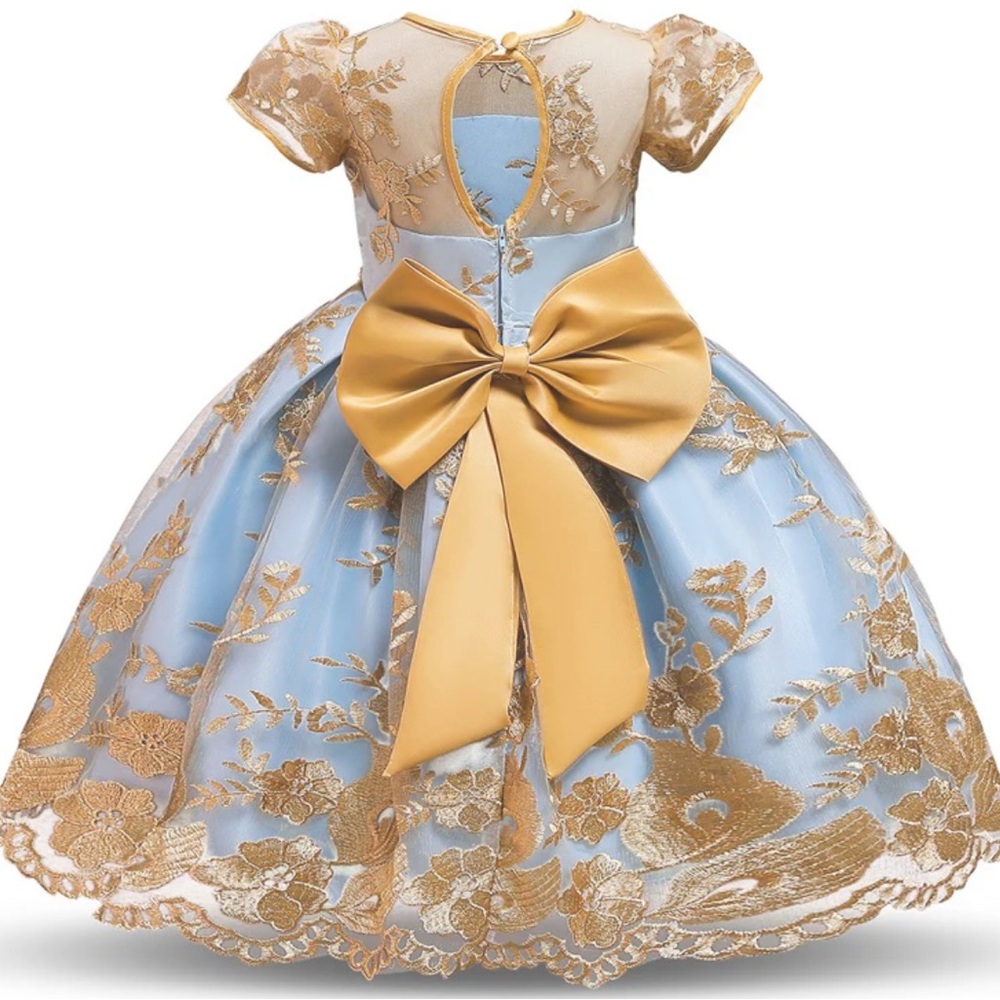 Dress size 9 months baby girl 9-12 months months blue wedding special occasion - Picture 2 of 7